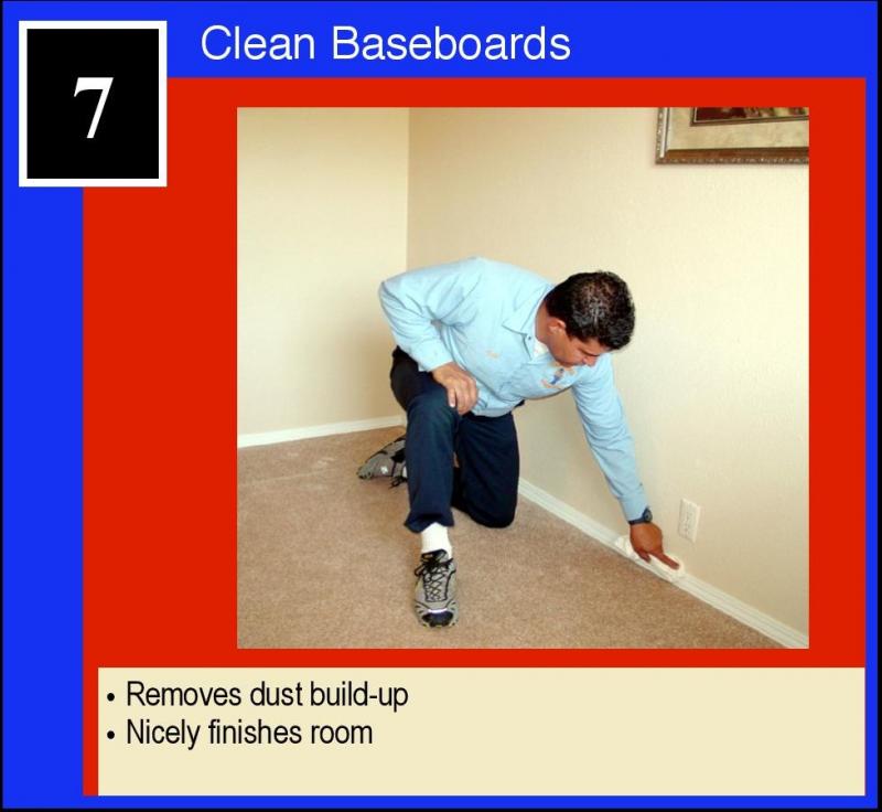 Clean baseboards