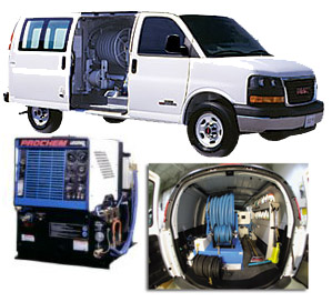 Truckmount steam cleaning system